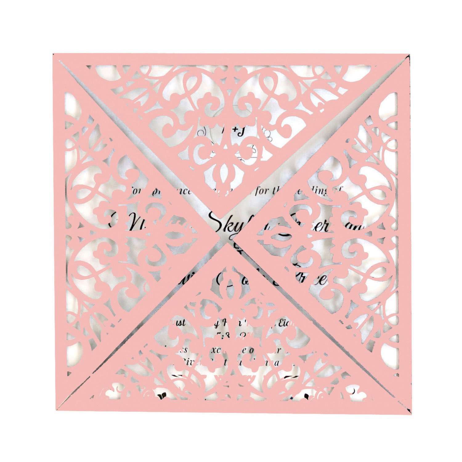 Business Invitation Card Latest Invitation Laser Cut Paper Square Wedding Invitation